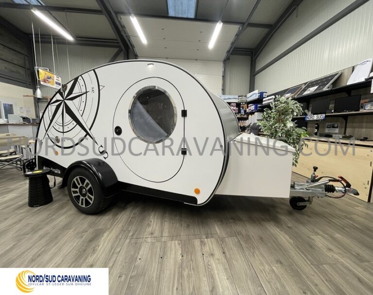 MINI CARAVANE TEAR DROP MISS DROP THE FRENCH TOUCH VUE EXTERIEURE