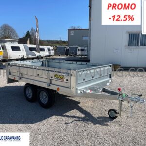 REMORQUE 2.50M FOND TOLE DOUBLE ESSIEU