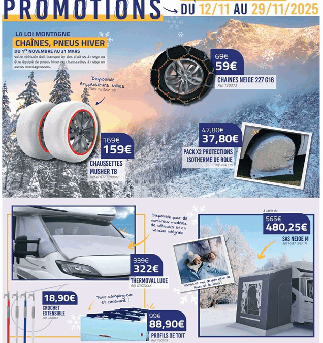 PROMOS ACCESSOIRES du 12 au 29 Novembre 2025 inclus